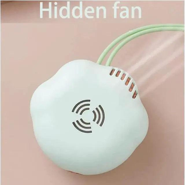 Alt view image 5 of 5 - Portable Fan for Travel, Mini USB Rechargeable Neck Fan with Adjustable Lanyard, 3 Wind Speed Hands Free Personal Fan with Multiple Usages,D (B)