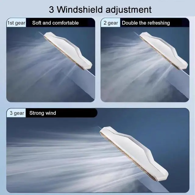 Alt view image 3 of 7 - OVARIA Clip On Monitor Fan, Personal Cooling Fan for Computer, 3 Wind Speeds, 30cm Long Air Outlet, Quiet USB Bladeless Fan, for Flat and Curved Monitor, Laptop(Color:White)