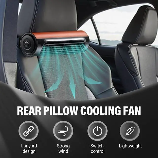 Alt view image 4 of 7 - Car Cooling Fans for Backseat, 2025 New Car Fans for Backseat for Kids, Powerful Car Fan USB Powered, 3 Speeds Portable Headrest Car Seat Cooling Fan for Vehicle Van Truck SUV RV (2)