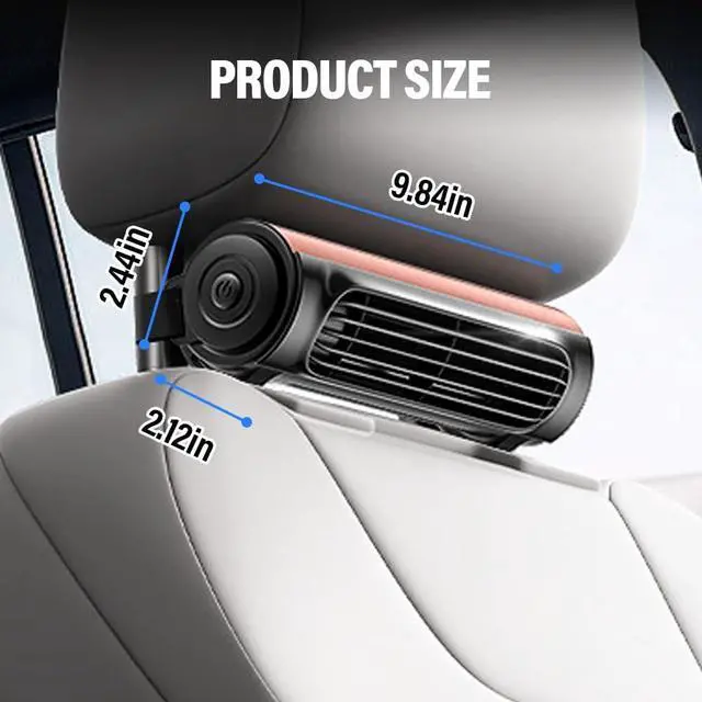 Alt view image 7 of 7 - Car Cooling Fans for Backseat, 2025 New Car Fans for Backseat for Kids, Powerful Car Fan USB Powered, 3 Speeds Portable Headrest Car Seat Cooling Fan for Vehicle Van Truck SUV RV (2)