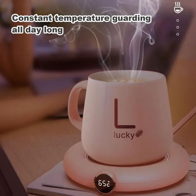 Alt view image 4 of 7 - Coffee Mug Warmer,USB Coffee Mug Warmer with Box,Mug Warmer for Desk with Auto Shut Off,3 Temp Settings,Coffee Cup Warmer,Gift for Women,Gift for Christmas (White)