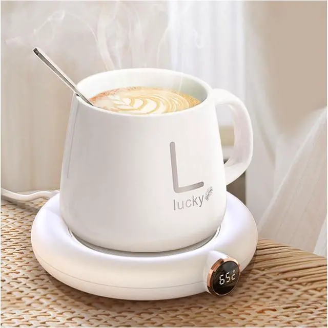 Main image of Coffee Mug Warmer,USB Coffee Mug Warmer with Box,Mug Warmer for Desk with Auto Shut Off,3 Temp Settings,Coffee Cup Warmer,Gift for Women,Gift for Christmas (White)