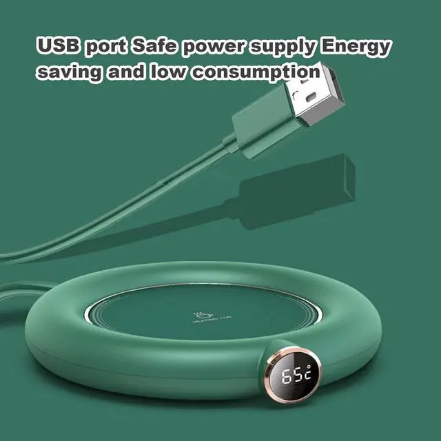 Alt view image 5 of 7 - Coffee Mug Warmer,USB Coffee Mug Warmer with Box,Mug Warmer for Desk with Auto Shut Off,3 Temp Settings,Coffee Cup Warmer,Gift for Women,Gift for Christmas (White)