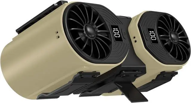 Alt view image 5 of 7 - Portable Waist Fan Rechargeable Detachable Cooling Fan 5 Speed Portable Waist Belt Clip For Outdoor Camping Rechargeable Clip