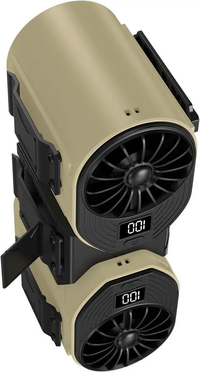 Alt view image 6 of 7 - Portable Waist Fan Rechargeable Detachable Cooling Fan 5 Speed Portable Waist Belt Clip For Outdoor Camping Rechargeable Clip