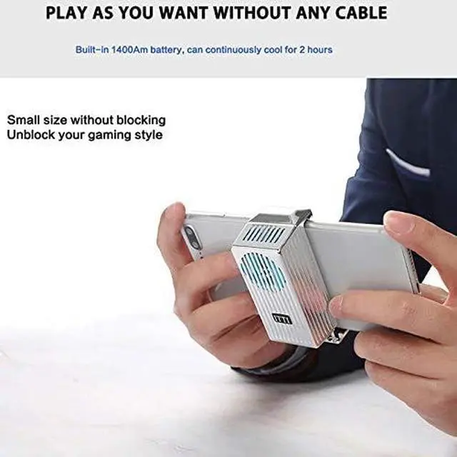 Alt view image 2 of 6 - Portable Cooling Fan Game Mobile Phone Cooler Powered Cell Phone Radiator Snap-on Cooling Tool
