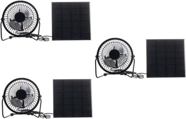 Main image of balacoo 3sets Solar Panel Cooling Fan Kit for Pets Lightweight Solar Powered Fan Base for Outdoor Use Ventilation for Animal