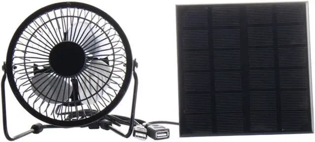 Alt view image 2 of 7 - balacoo 3sets Solar Panel Cooling Fan Kit for Pets Lightweight Solar Powered Fan Base for Outdoor Use Ventilation for Animal