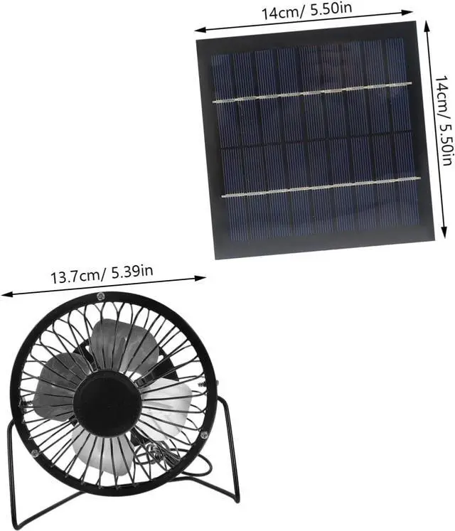 Alt view image 7 of 7 - balacoo 3sets Solar Panel Cooling Fan Kit for Pets Lightweight Solar Powered Fan Base for Outdoor Use Ventilation for Animal