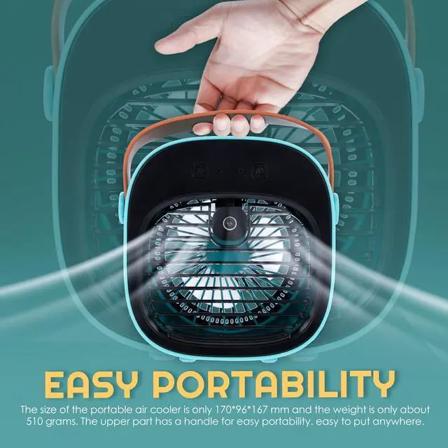 Alt view image 6 of 7 - Operitacx Desk Fan Compact Air Circulator Fan Misting Function for Home Office Dormitory