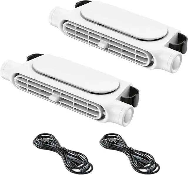 Main image of Car Seat Cooling Fan,Cars Fans for Driver and Passenger's Seat,Car Mounted Seat Back Cooling Fan USB Powered with Elastic Belt for Front and Back (White x 2 set)