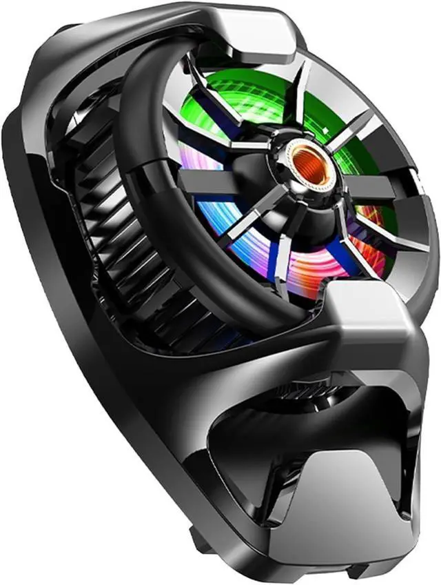 Main image of Cell Phone Cooler | Portable Cellphone Cooling Case,Wireless Phone Cooler Fan with Flashing Light, Rechargeable Phone Semiconductor Cooling Fan Back Clip for Games