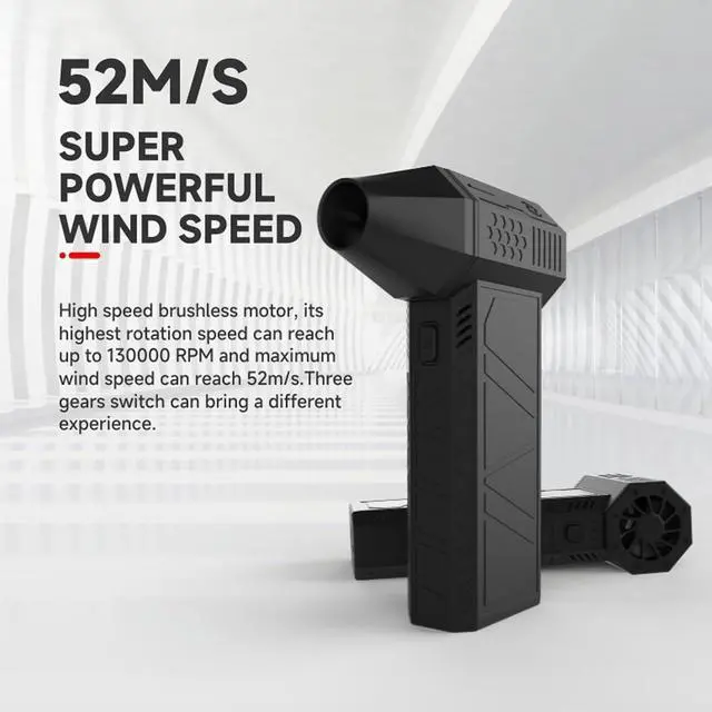 Alt view image 4 of 7 - Fafeicy Super Powerful Fan Brushless Motor Air Blower 130000RPM Handheld Electric for Cleaning Computer Keyboard