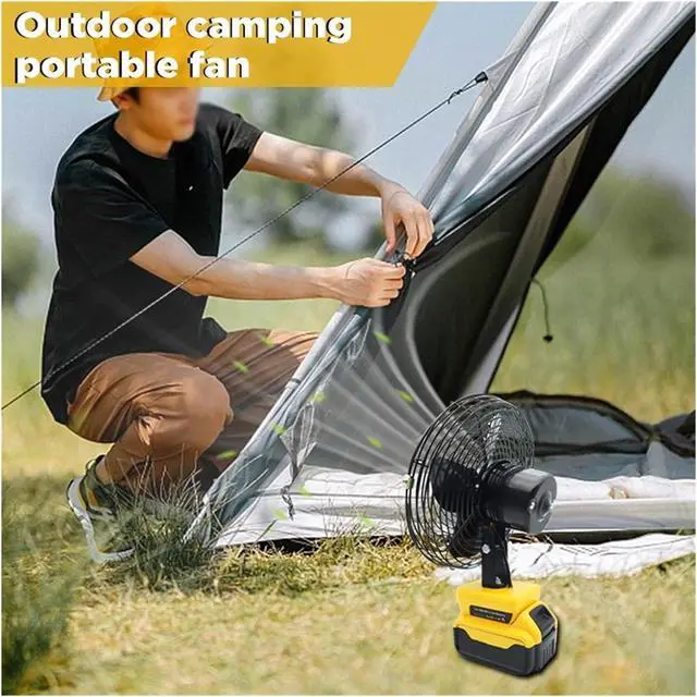 Alt view image 4 of 6 - Outdoor Camping Electric Fan Floor Fan Household Desktop Table Fan Li-ion DCB203 DCB204 DCB205