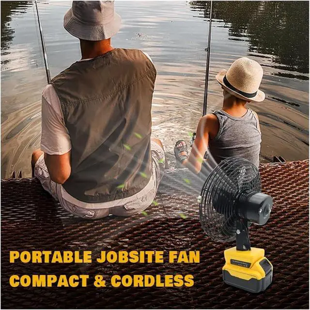 Alt view image 5 of 6 - Outdoor Camping Electric Fan Floor Fan Household Desktop Table Fan Li-ion DCB203 DCB204 DCB205