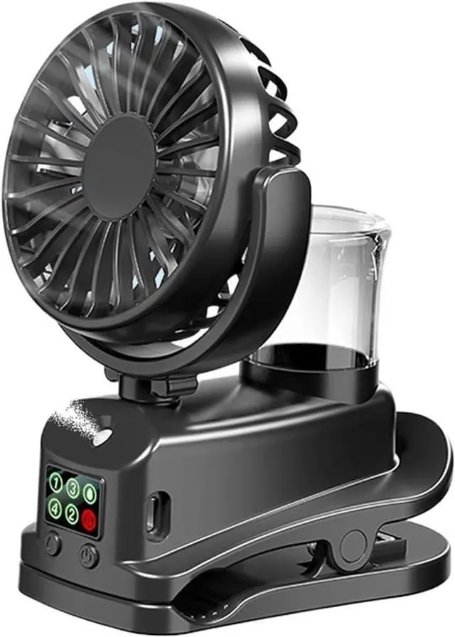 Alt view image 2 of 4 - Electric Clip Fan With Spray Rechargeable Quiet Desk Fan Outdoor Portable Fit For Fan Small Cooling Ventilador Air Cooler(WHITE)