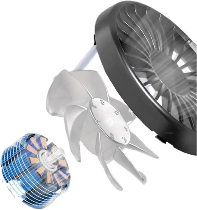 Alt view image 3 of 4 - Electric Clip Fan With Spray Rechargeable Quiet Desk Fan Outdoor Portable Fit For Fan Small Cooling Ventilador Air Cooler(WHITE)