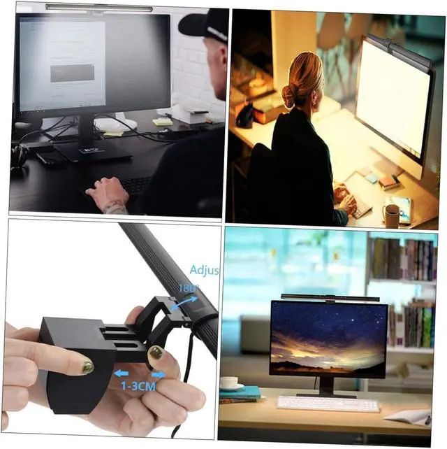Alt view image 5 of 7 - Angoily Monitor Light Led Screen Lamp Clip Light Eye-Care Desk Lamp for Desktop Pc and