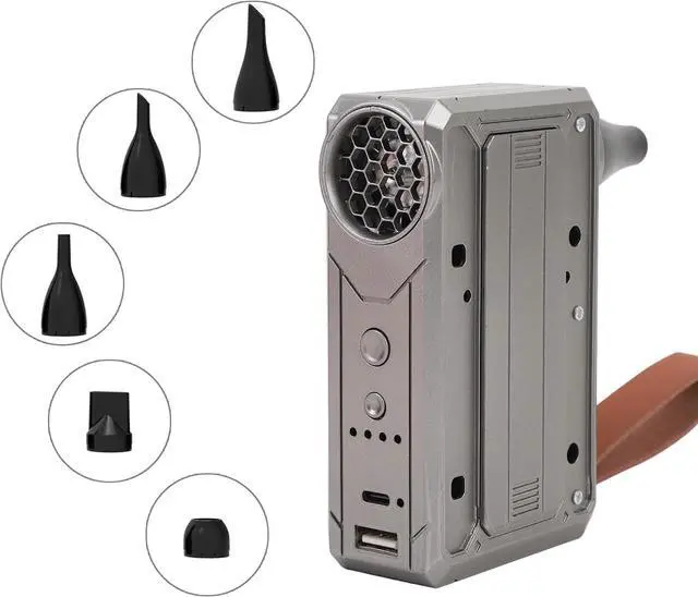 Alt view image 5 of 7 - Dust Blower, High Speed Turbo Fan Jet Dry Blower LED Light Design Electric Air Duster Portable Power Bank Mini Turbo Fan for Car Computers Keyboard Camera