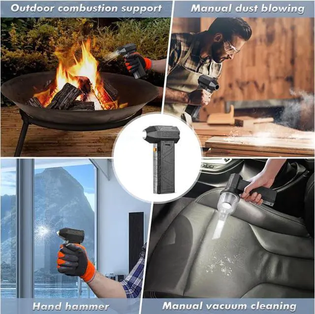 Alt view image 5 of 7 - Mini Jet Blower, High Speed 130000RPM Jet Fan Mini Blower Portable and Rechargeable Turbo Air Blower Super Jet Fan, Keyboard and Computer Cleaner, Electric Air Duster