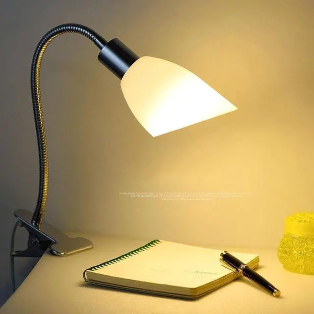 Alt view image 4 of 7 - LED Desk Lamp Plug-in Reading Light Writing Lamp for Students and Children Portable Table Lamp with Clip-on Lamp, Three-Stage Dimming Table Lamp Reading Lamp
