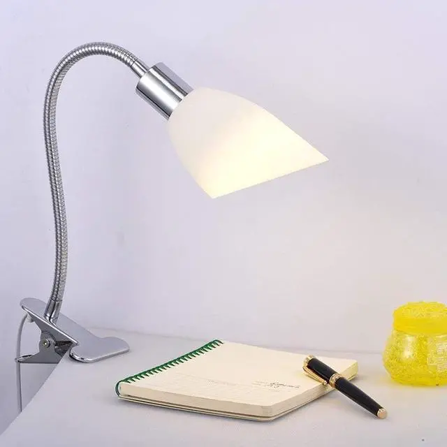 Alt view image 5 of 7 - LED Desk Lamp Plug-in Reading Light Writing Lamp for Students and Children Portable Table Lamp with Clip-on Lamp, Three-Stage Dimming Table Lamp Reading Lamp