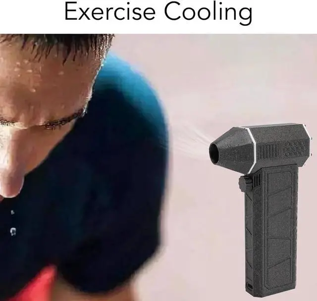 Alt view image 5 of 7 - Portable Super Jet Fan Stepless Speed Control QC15W Fast Charge Pocket Dust Blower for Car Computer Keyboard Outdoor