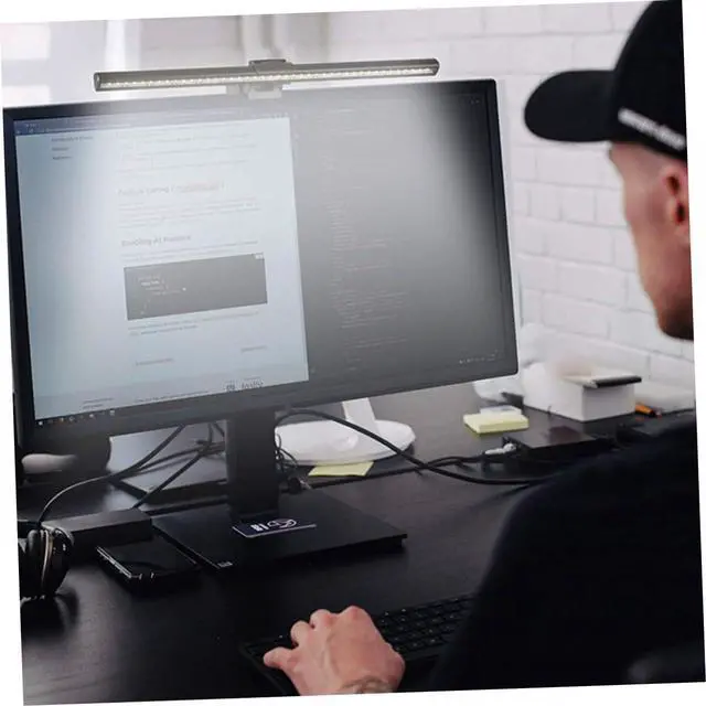 Alt view image 3 of 7 - Angoily Monitor Light Led Screen Lamp Clip Light Eye-Care Desk Lamp for Desktop Pc and
