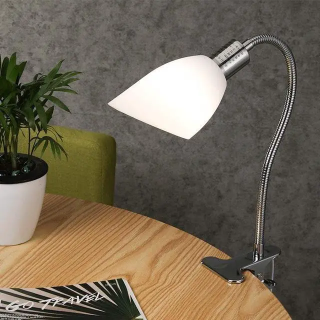 Alt view image 7 of 7 - LED Desk Lamp Plug-in Reading Light Writing Lamp for Students and Children Portable Table Lamp with Clip-on Lamp, Three-Stage Dimming Table Lamp Reading Lamp