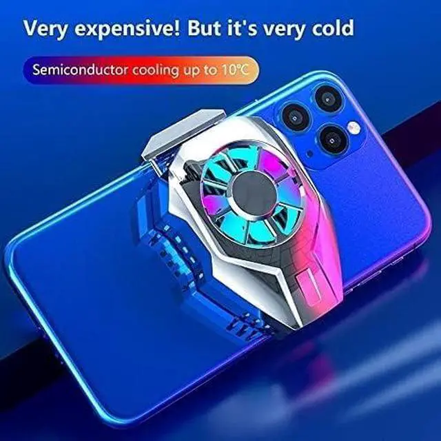 Alt view image 4 of 5 - Portable Mobile Phone Cooler Cooling Fan Smartphone Game Holder Cooling Pad Back Clip