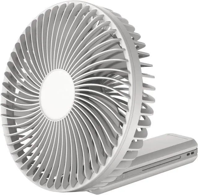 Alt view image 4 of 6 - Hand-held Big Head Fan Household Outdoor Desktop Small Fan Portable Folding 4000ma Long Endurance 4 Speed Small Fan(Gray)