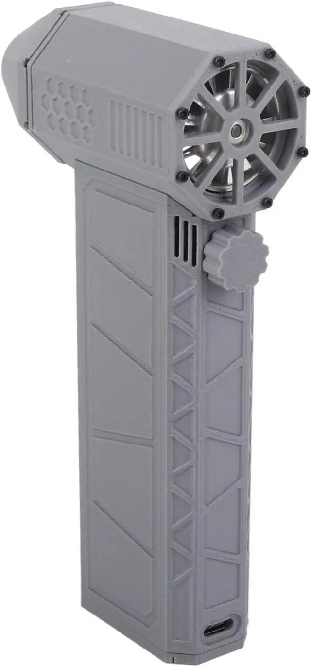Alt view image 2 of 7 - Compact Hand Powerful Jet Dry Blower Fan for Quick and Efficient - Mini Blower for Keyboards, Cameras, and Sofas Type C Charging (Grey)