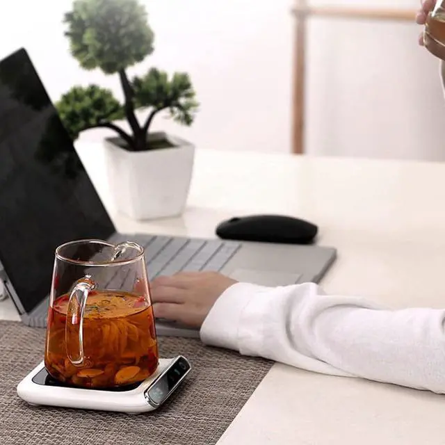 Alt view image 5 of 7 - Coffee Mug Warmer for Desk,Tea Warmer for Desk,Electric Coffee Cup Warmer with 3-Temp Settings,Smart Coffee Warmer for Desk Keep Coffee, Beverage, Hot Chocolate Warm