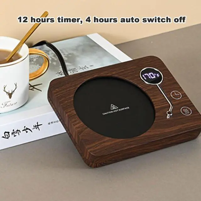 Alt view image 2 of 7 - Coffee Mug Warmer for Desk3-Temp Settings & 12-Hour Timer Coffee Warmer Candle Warmer Auto Shut Off  Wax Warmer for Scented Wax Heating Coffee Mug for Coffee, Tea, Milk (Black)