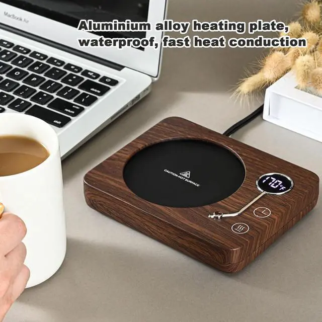 Alt view image 5 of 7 - Coffee Mug Warmer for Desk3-Temp Settings & 12-Hour Timer Coffee Warmer Candle Warmer Auto Shut Off  Wax Warmer for Scented Wax Heating Coffee Mug for Coffee, Tea, Milk (Black)