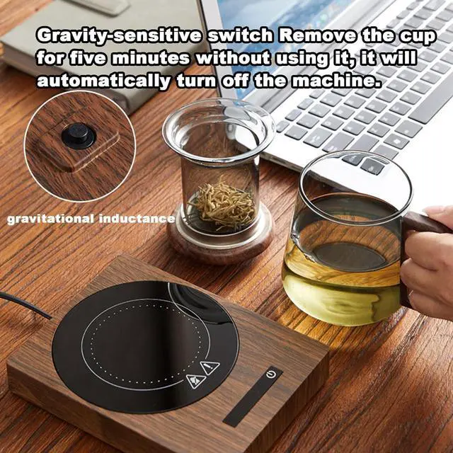 Alt view image 3 of 7 - Coffee Mug Warmer, Candle Warmer with Auto Shut Off & 5-Temp Settings & 8-Automatic Shutdown, Mug Warmer for Desk, Coffee Cup Warmer for Coffee, Beverage, Candle, Milk, Tea