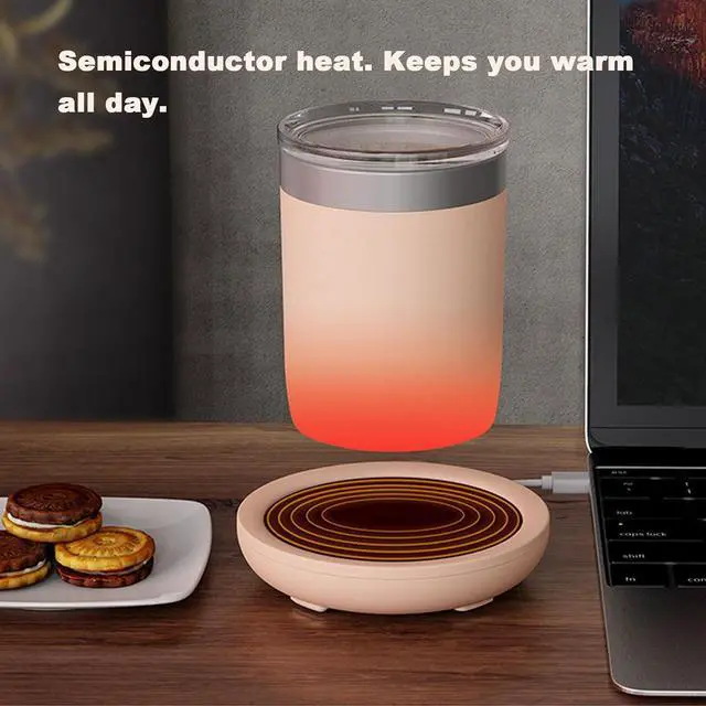 Alt view image 6 of 7 - Coffee Mug Warmer, Microgravity Switch Electric MugCup Warmer for Desk, Electric Beverage Candle Wax Cup Warmer for Hot Tea, Cocoa, MilkMug Warmer for Desk (Green)