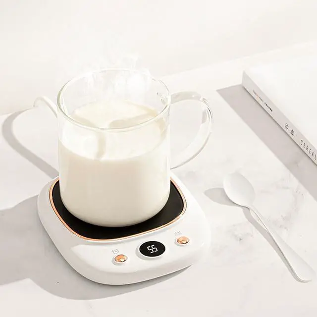 Alt view image 2 of 7 - Self Heating Coffee MugMug Warmer, Smart Coffee Warmer with Auto Shut Off Timer, Coffee Mug Warmer with 3-Temp Setting, Coffee Cup Warmer for Milk/Tea/Coffee, Coffee Warmer for Desk (Green)