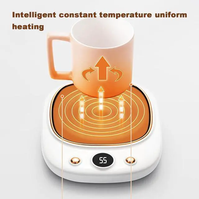 Alt view image 4 of 7 - Self Heating Coffee MugMug Warmer, Smart Coffee Warmer with Auto Shut Off Timer, Coffee Mug Warmer with 3-Temp Setting, Coffee Cup Warmer for Milk/Tea/Coffee, Coffee Warmer for Desk (Green)