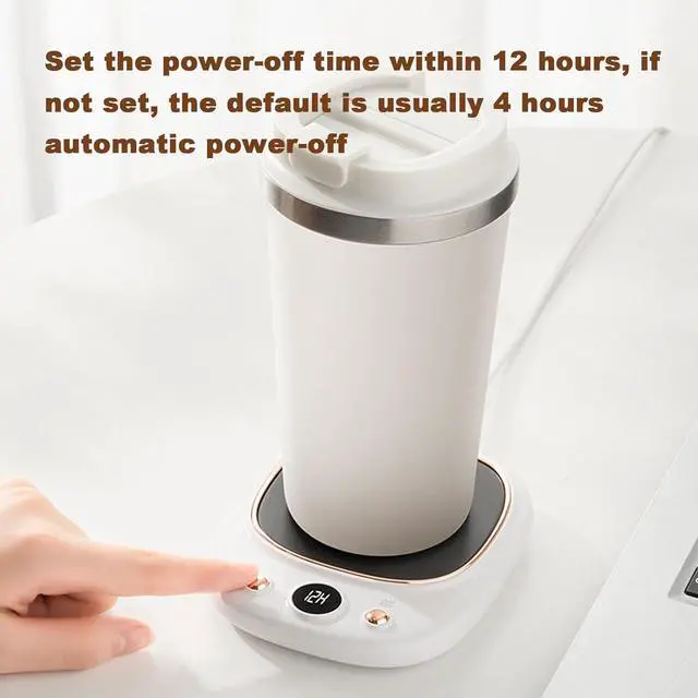 Alt view image 5 of 7 - Self Heating Coffee MugMug Warmer, Smart Coffee Warmer with Auto Shut Off Timer, Coffee Mug Warmer with 3-Temp Setting, Coffee Cup Warmer for Milk/Tea/Coffee, Coffee Warmer for Desk (Green)