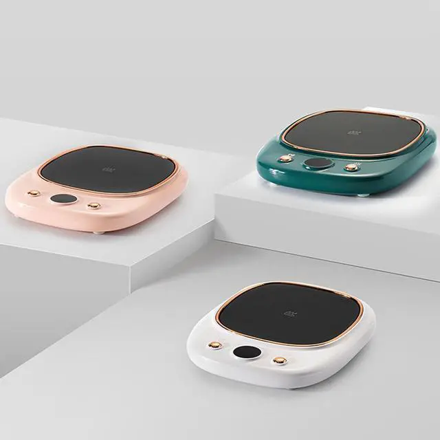 Alt view image 3 of 7 - Self Heating Coffee MugMug Warmer, Smart Coffee Warmer with Auto Shut Off Timer, Coffee Mug Warmer with 3-Temp Setting, Coffee Cup Warmer for Milk/Tea/Coffee, Coffee Warmer for Desk (Green)