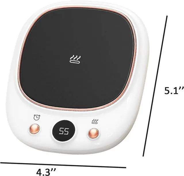 Alt view image 7 of 7 - Self Heating Coffee MugMug Warmer, Smart Coffee Warmer with Auto Shut Off Timer, Coffee Mug Warmer with 3-Temp Setting, Coffee Cup Warmer for Milk/Tea/Coffee, Coffee Warmer for Desk (Green)