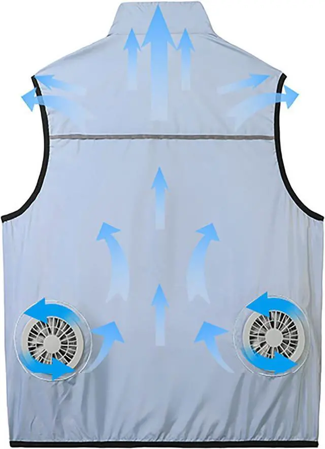 Alt view image 2 of 6 - Cooling Vest Air Conditioned Cooling Fan Vest for Constrution Fishing Sport Cooling Jacket