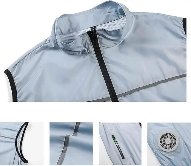 Alt view image 4 of 6 - Cooling Vest Air Conditioned Cooling Fan Vest for Constrution Fishing Sport Cooling Jacket