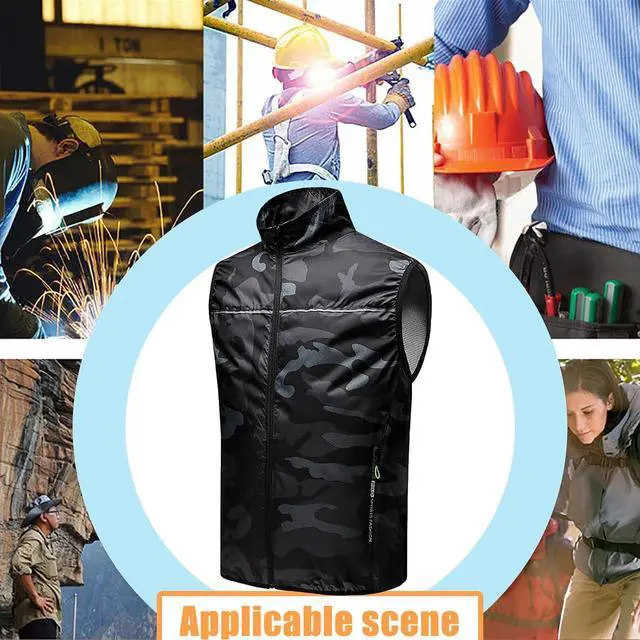 Alt view image 5 of 6 - Cooling Vest Air Conditioned Cooling Fan Vest for Constrution Fishing Sport Cooling Jacket