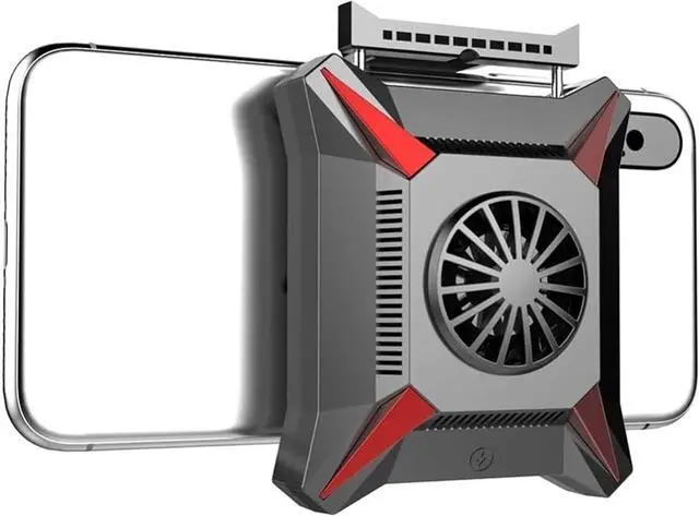 Alt view image 4 of 5 - zhanghong Mobile Phone Cooling Stand Cooler Small Plastic Mute Smartphone Radiator Phone Cooling Fan Case for Game