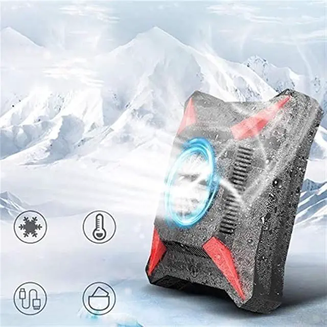 Alt view image 5 of 5 - zhanghong Mobile Phone Cooling Stand Cooler Small Plastic Mute Smartphone Radiator Phone Cooling Fan Case for Game