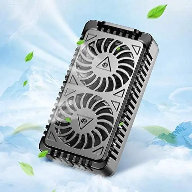 Alt view image 4 of 7 - Mobile Phone Cooler Handheld Radiator Support Most Mobile Phones Cooling Fan Holder Heatsink Stand for Gaming