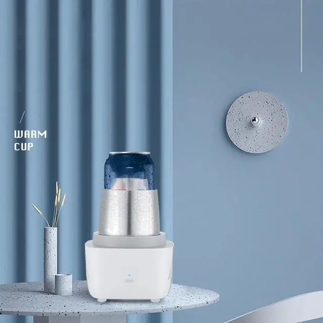 Alt view image 3 of 5 - Desktop Car Heating and Cooling Cup for Hot Chocolate Milk Warmer & Cooler, Compact and Lightweight, Fast Conduction, Silent Operation, 350ml Capacity