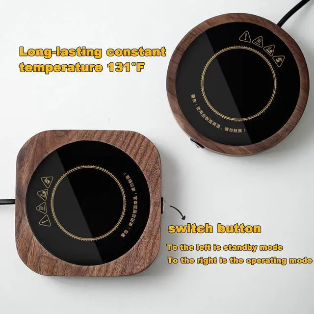 Alt view image 2 of 7 - Coffee Mug Warmer, Cup Warmer for DeskElectronics Coffee Warmer Mug Warmer for Desk, Smart Coffee Cup Warmer for Desk, Beverage Warmer for Tea, Milk, Coffee, Wax and Candle (Square-Shaped)